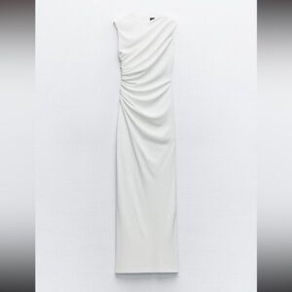 Zara formal white maxi dress - size XS - Picture 1 of 11